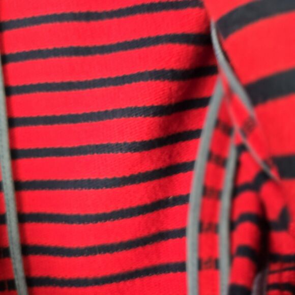 Talbots Blazer Jacket SP Red Blue Striped Cotton Knit Patriotic Nautical NWT - Picture 15 of 16